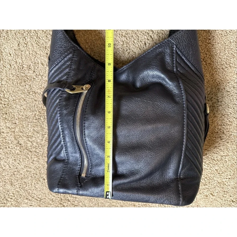 OrYany Black Luciana Pebbled Leather Women's Large Hobo Handbag A267112 EUC